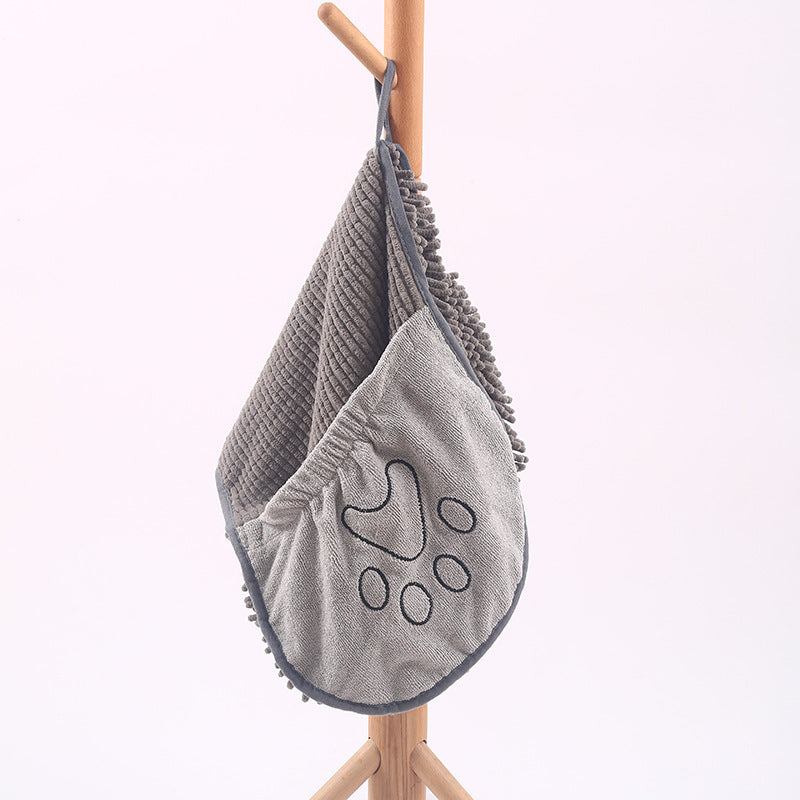 Glove style Pet Scrubbing Bath Towel For Cats.