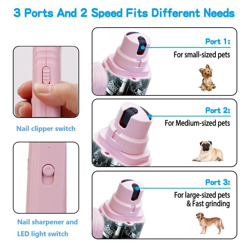 2-in-1 Pet Nail Clippers with LED Light