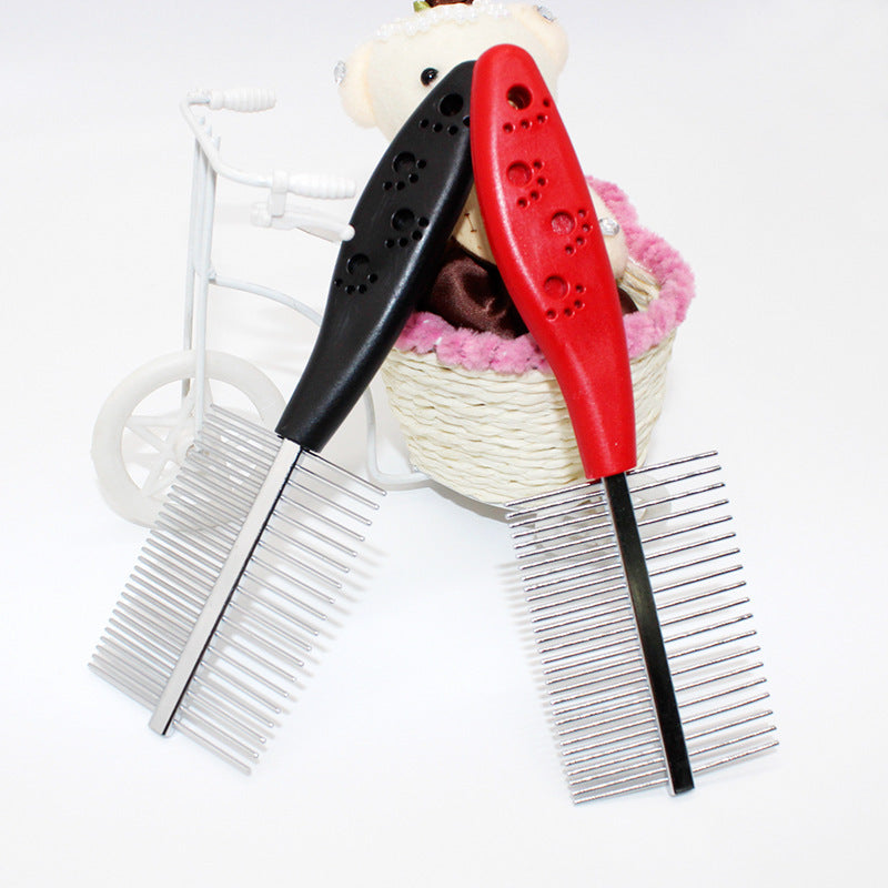 Double-row comb with shank footprint and dense teeth