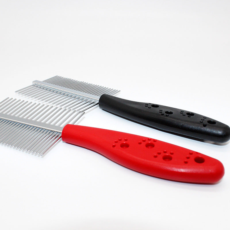Double-row comb with shank footprint and dense teeth