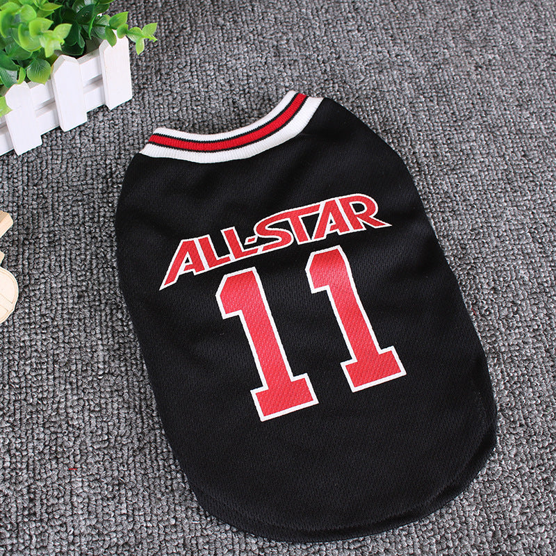Hot World Cup Dog Vest -  'All Star' jerseys with number 11