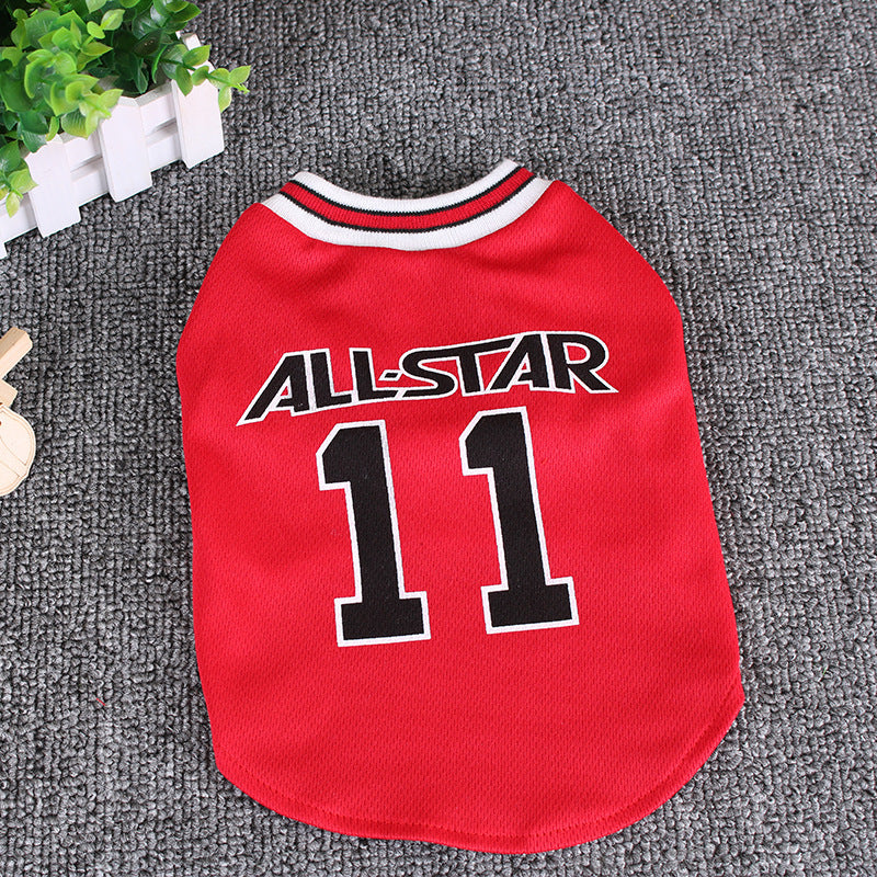 Hot World Cup Dog Vest -  'All Star' jerseys with number 11