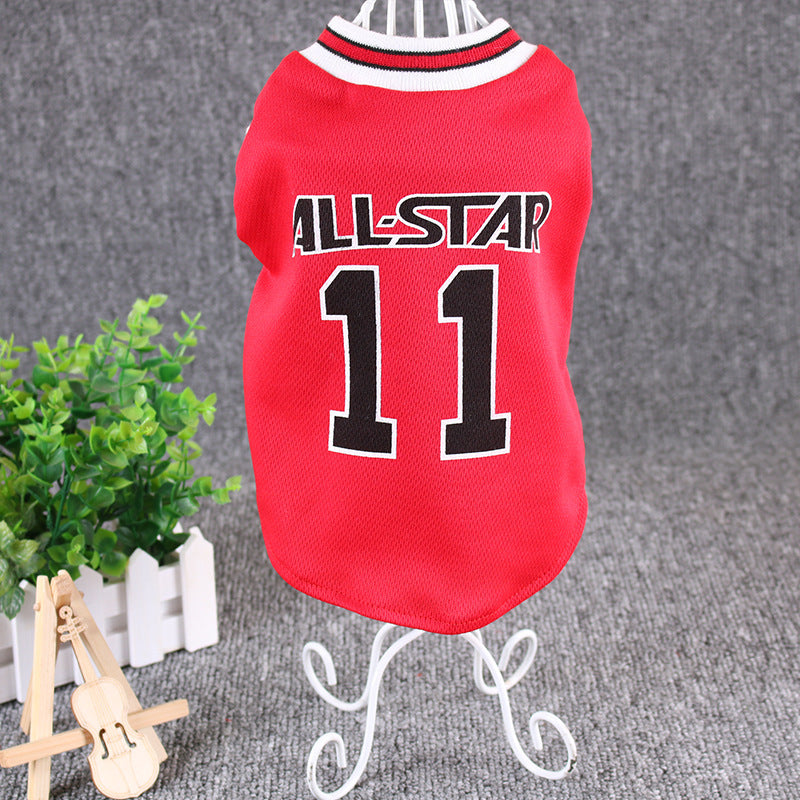 Hot World Cup Dog Vest -  'All Star' jerseys with number 11